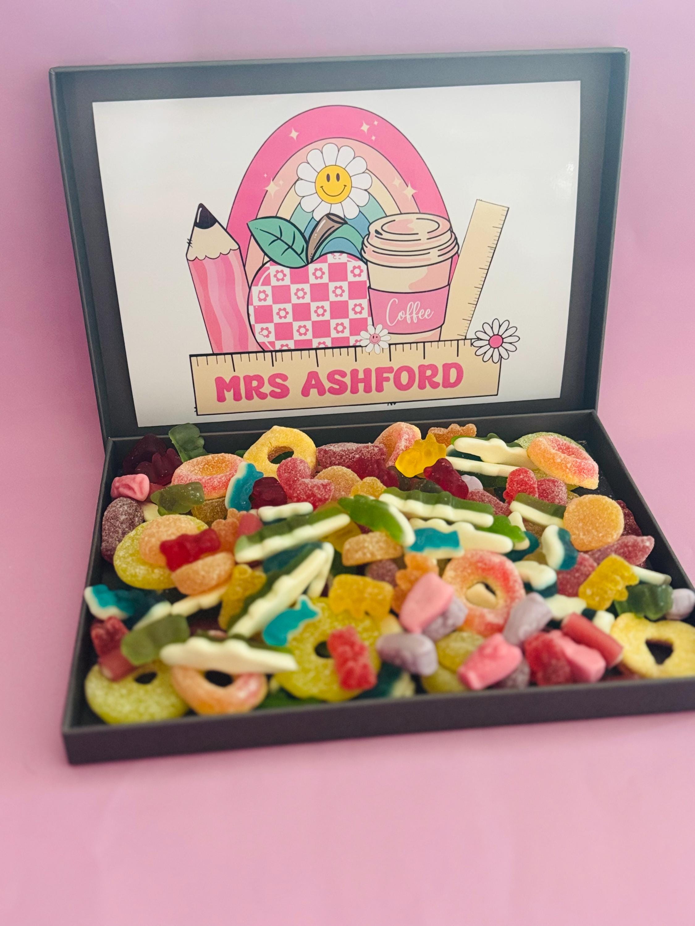 Sweet Box Teacher Treats,  Sweet Box, Gift Treats, Celebrations , Sweets,Box, Gift, Sweets, Present Personlised Message. End Of Term