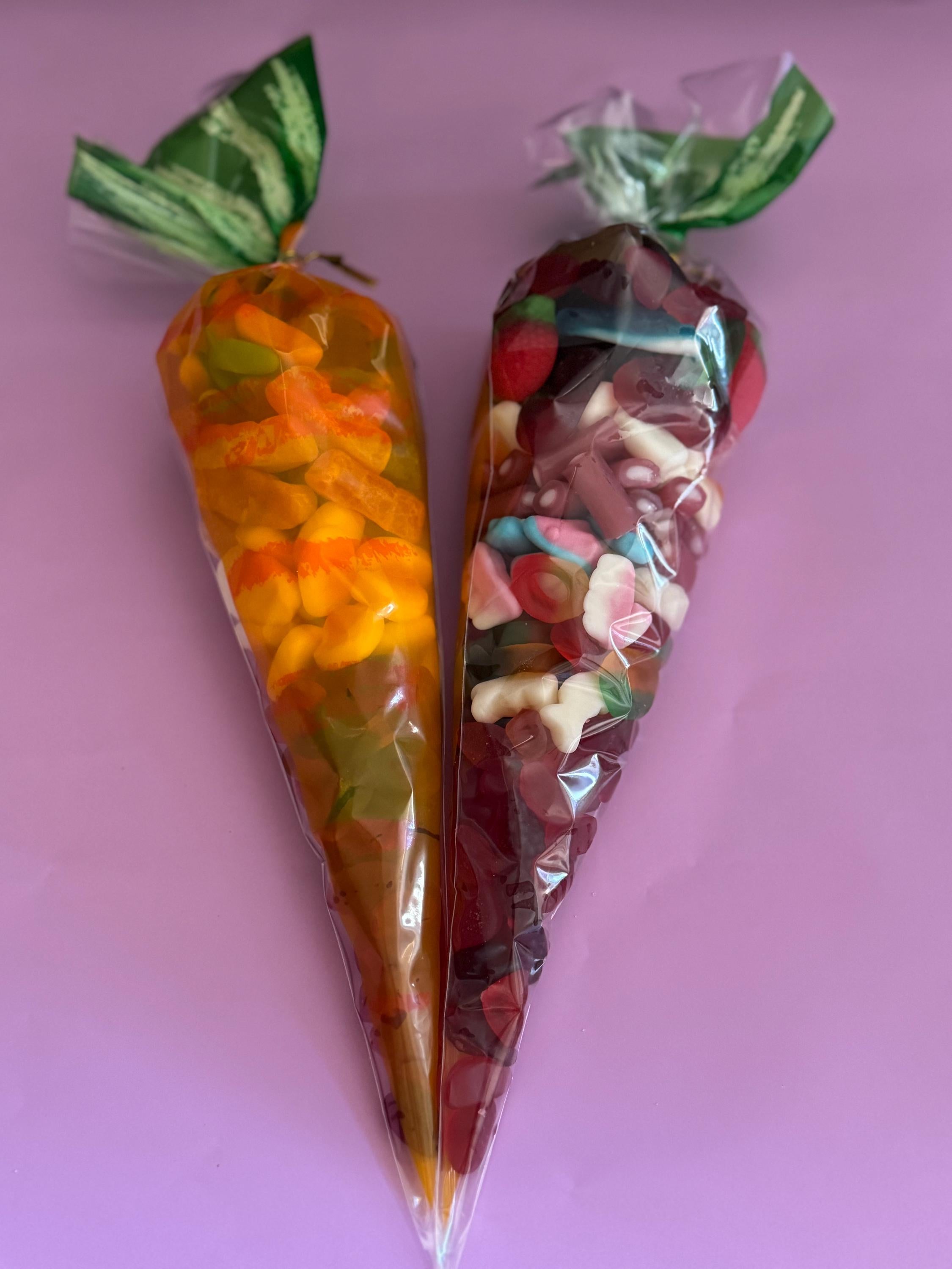 Sweets Carrot Cone  Sweet Cone  Birthday Treats, Celebrations , Sweets, Gift,  Present, Easter Bunny. Easter Hunt. Yummy Sweets