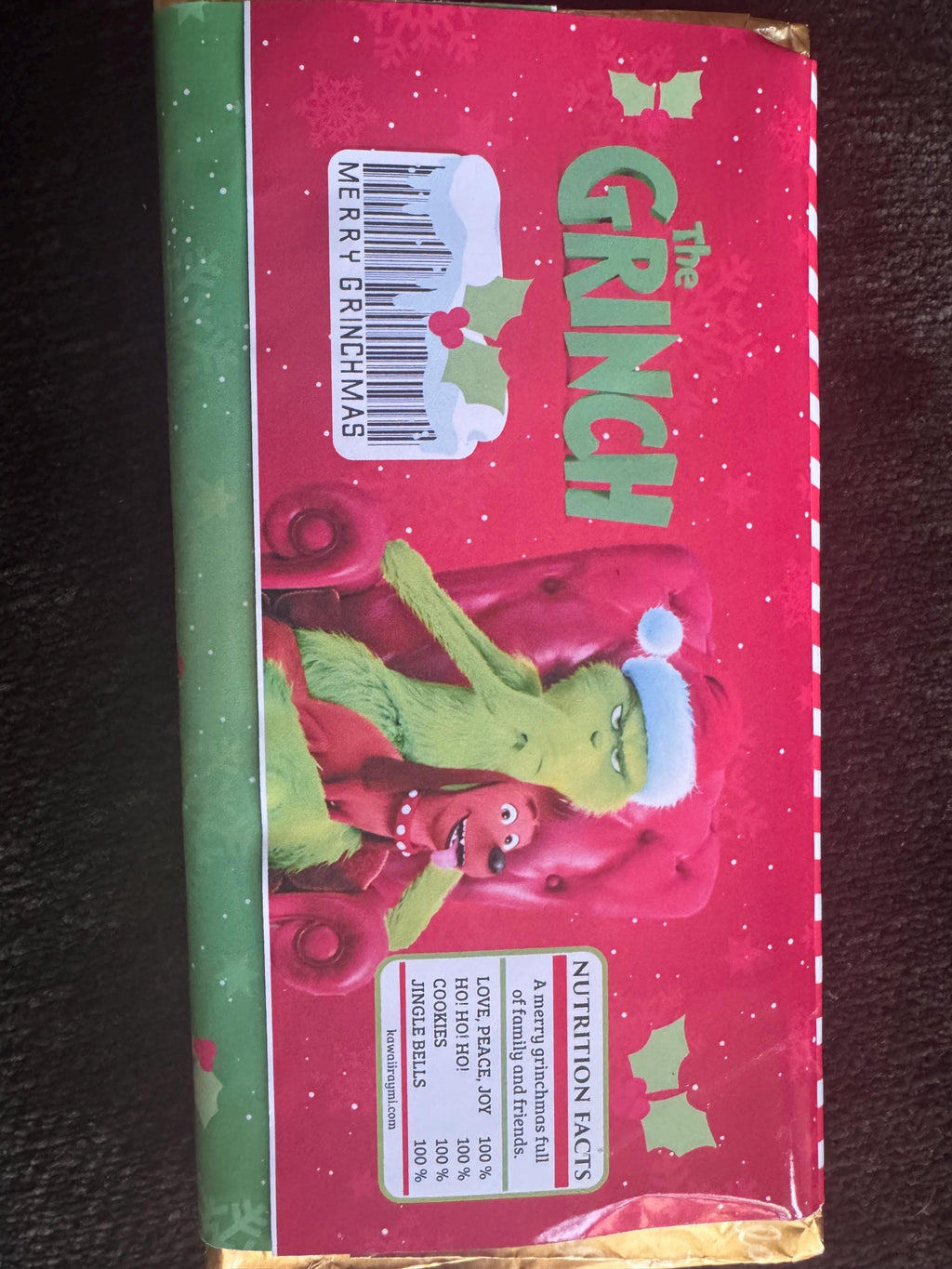 Chocolate Bar - Galaxy   Treat Treats, Celebrations , Gift, Birthday, Present Personlised Message. Christmas. Grinch