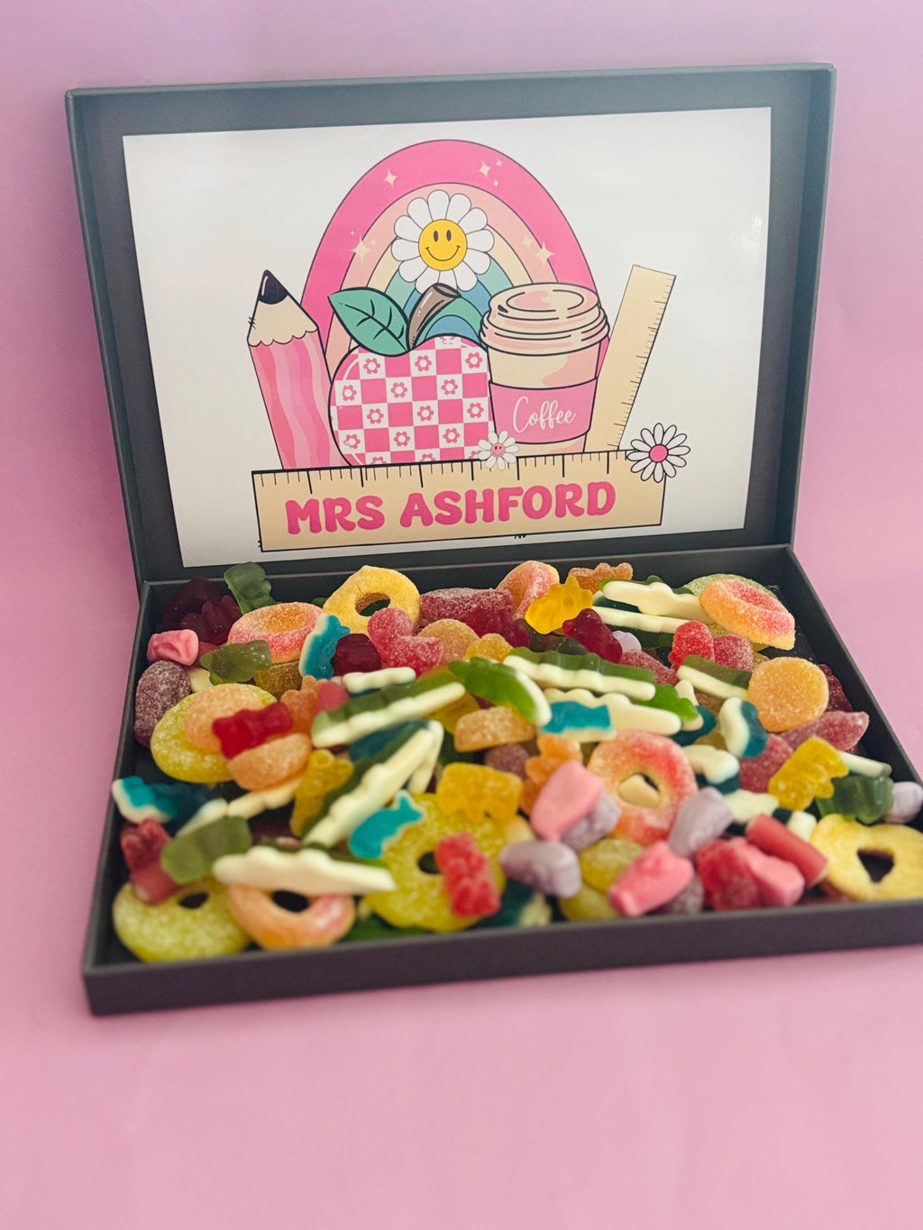 Sweet Box Teacher Treats,  Sweet Box, Gift Treats, Celebrations , Sweets,Box, Gift, Sweets, Present Personlised Message. End Of Term