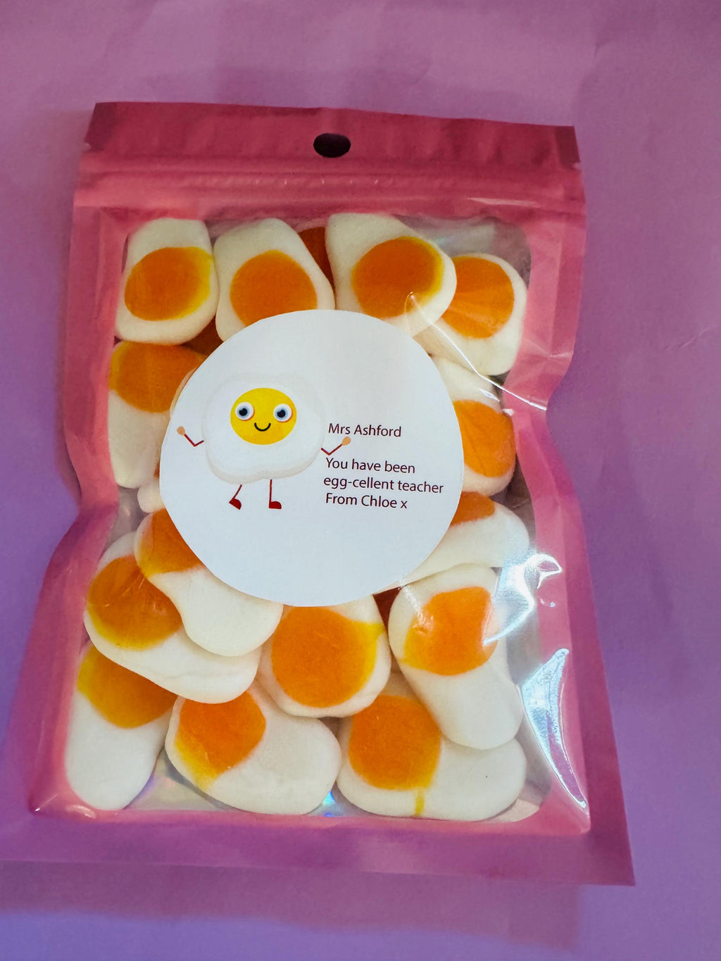 Sweets Teacher Treat  Sweet Pouch, School, Treats, Celebrations , Sweets, Gift, End Of Term, Present Personlised Message. Thank You