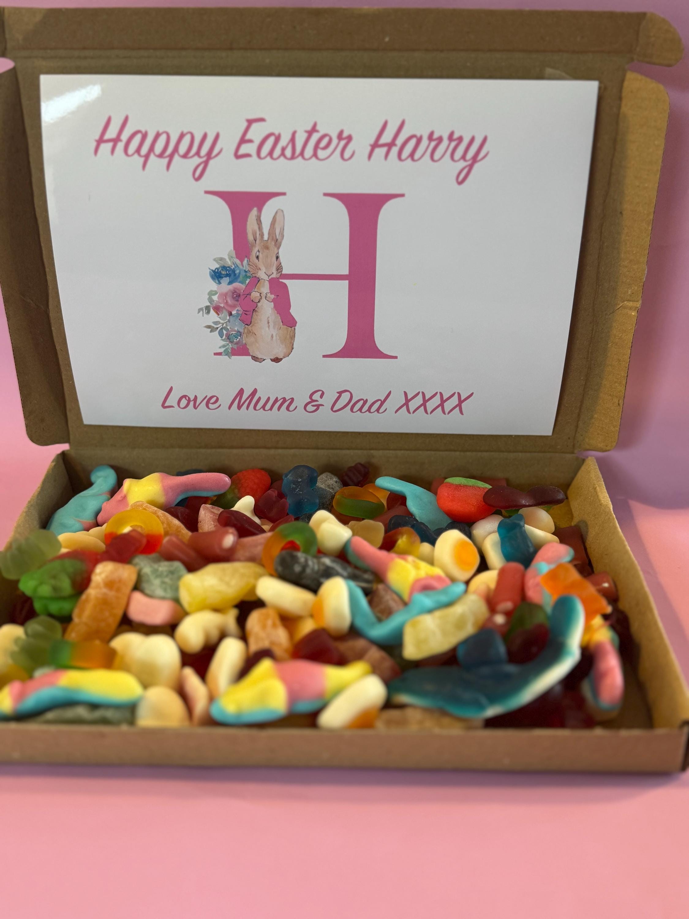 Sweets - Personalised Sweets Pink Or Blue Bunny