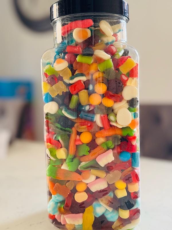 Sweets. 3kg Of Personalised Yummy Sweets Birthday. Christmas. Gift. Present. Sweets. Treat. Yummy. Share. Jar. Just Because.